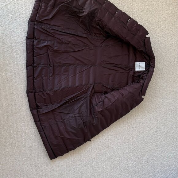 Moncler _ Eggplant Long Thin Puffer Jacket - Picture 6 of 10